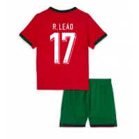 Portugal Rafael Leao #17 Hjemmedraktsett Barn EM 2024 Kortermet (+ Korte bukser)